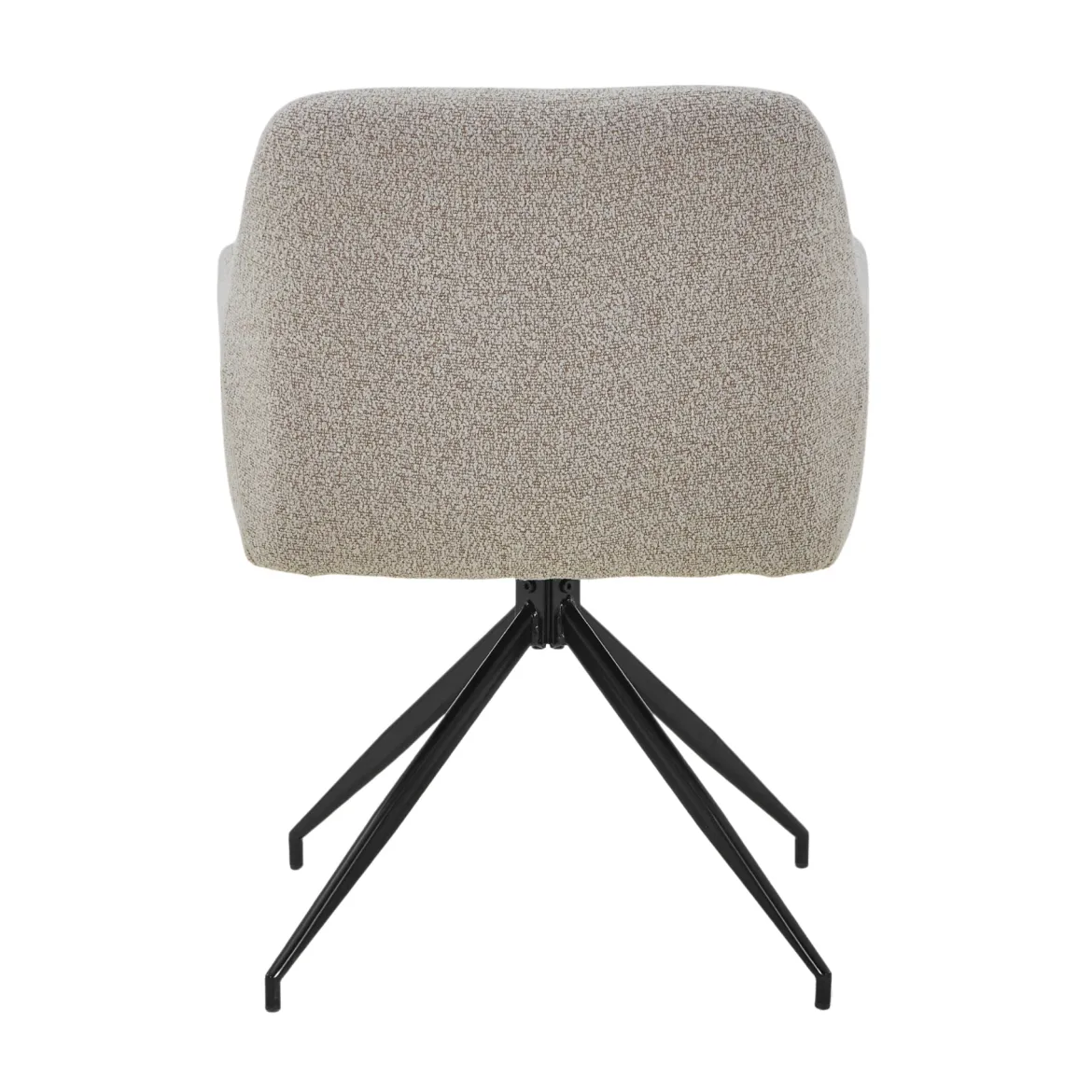 Ofelia Spisebordsstol - Beige Boucle Med Drejefunktion 360 Grader