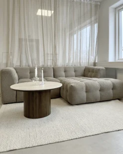 Poppy chaiselong bubble sofa sand - højrevendt