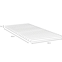 Premium Aksel hvid topmadras i memoryskum 140x200x7 cm