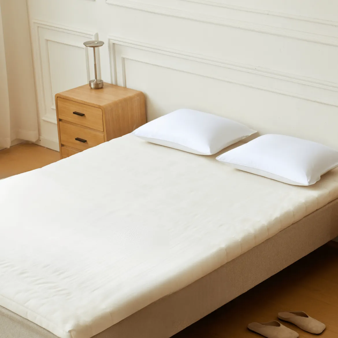 Premium Aksel hvid topmadras i memoryskum 140x200x7 cm
