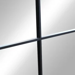 Sandra - New yorker spejl med buning sort 110x65 cm