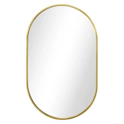 Sofie Ovalt Spejl Med Messing/Guld Ramme 50 x 80 cm